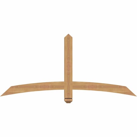 Ekena Millwork Bellingham Timber Gable Bracket, Western Red Cedar, 60"W x 27"H x 3 1/2"D x 3 1/2"F, 11/12 Pitch GBW060X27X0404BEL00SWR